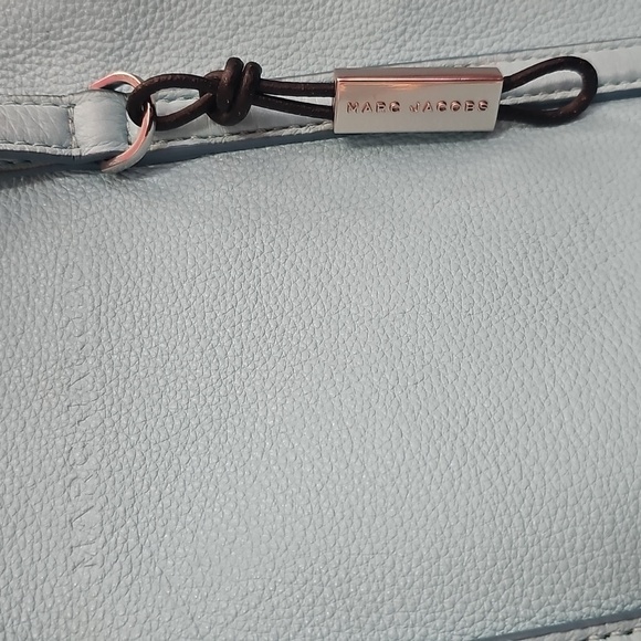 Summer, Blue, Tote, Bag, Casual, Office, Wedding, Leather, Purse, Medium, Party - Picture 2 of 9